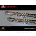 Tornillo de alimentación de 110 mm para extrusora de telas no tejidas PP formical máscara tela zhoushan fabricante BIMETALLIC COLMONOY 56 83 Stellit